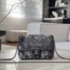 chanel flag bag quilted gradient sequins & ruthenium finish metal