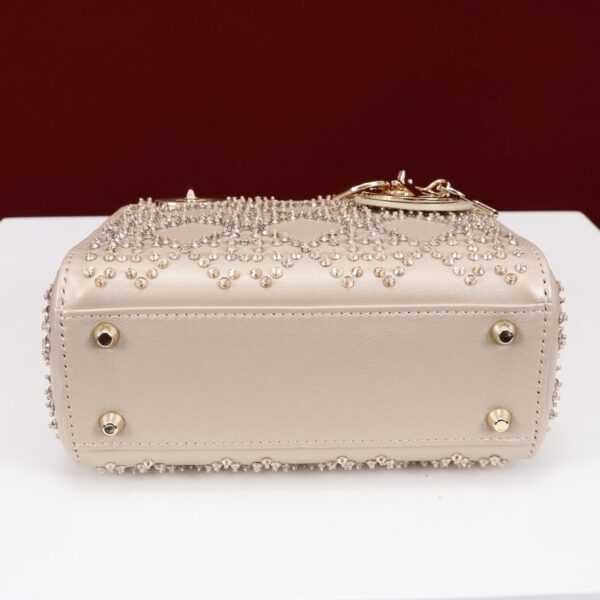 dior champagne gold floral design fully paved with diamonds