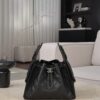 chanel 25bag caflskin in black with charcoal color hardware