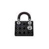 DIOR Mini Lady Dior Bag Black Strass Cannage Satin F 2 100x100