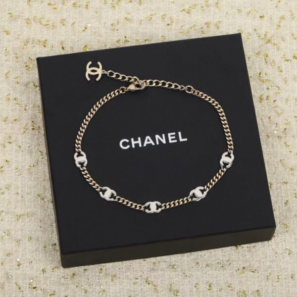 CHANEL Coco Mark Rhinestone Bijou Choker Rhinestone Necklace