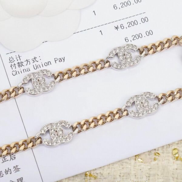 CHANEL Coco Mark Rhinestone Bijou Choker Rhinestone Necklace