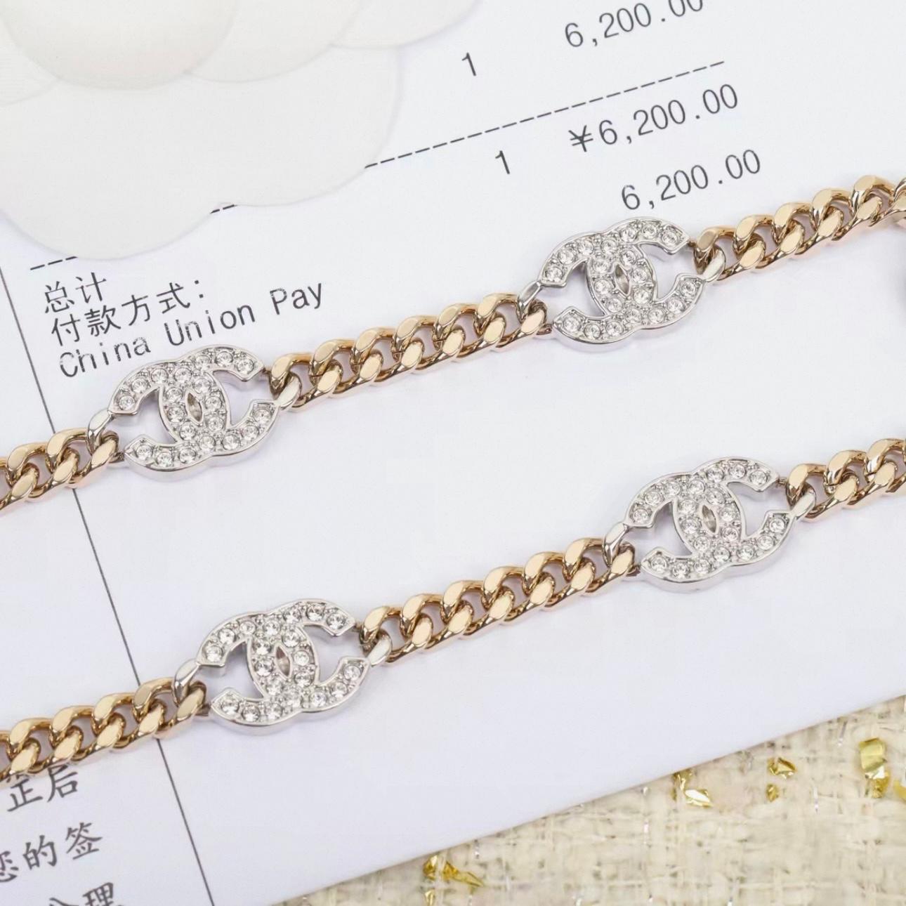 fc9db647-38ab-4ad5-9c09-2e27cc45f022 CHANEL Coco Mark Rhinestone Bijou Choker Rhinestone Necklace - 图片 4