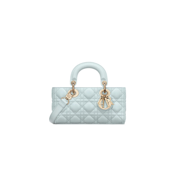 DIOR Small Lady D-joy Lake Blue Cannage Lambskin