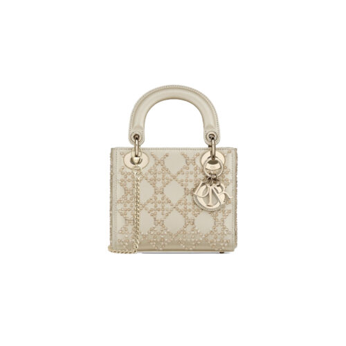 DIOR Champagne Gold Floral Design Fully Paved with Diamonds