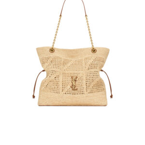 YSL JAMIE SHOPPING in raffia in Beige