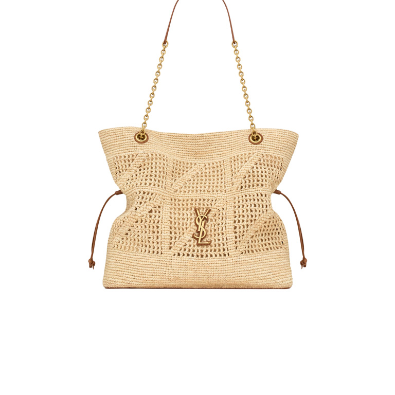 gyufytdre YSL JAMIE SHOPPING in raffia in Beige