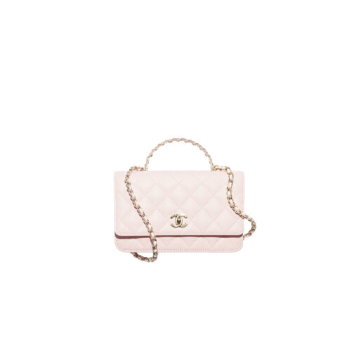 hdeosucdeww CHANEL Wallet on Chain Grained Calfskin Imitation Pearl