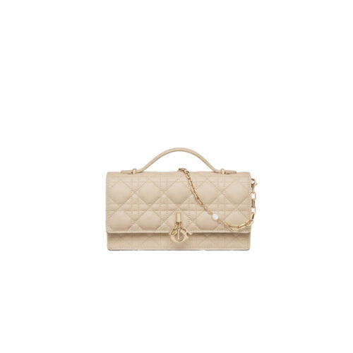 hdeowcewf DIOR My Dior Mini Bag Powder Beige Cannage Lambskin