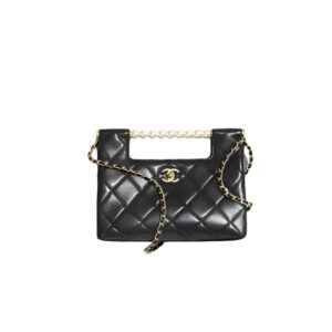 CHANEL 25P Pearl handle chain flap bag