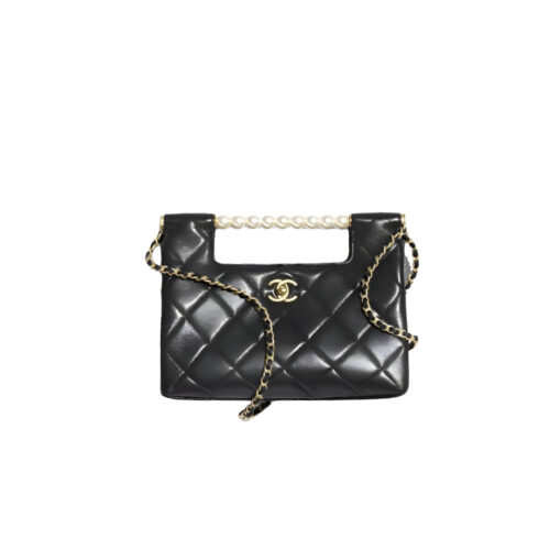 hvhujyubk CHANEL 25P Pearl handle chain flap bag