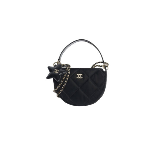 hybyb CHANEL 25N Clutch With Chain Velvet-Effect Nylon