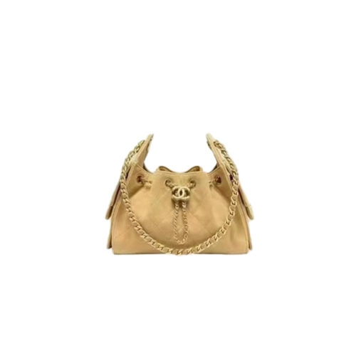 jfeirfrr CHANEL 25 Hobo Bag Suede-Ginger Yellow