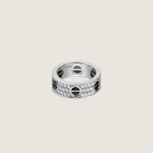 Cartier Love diamond-paved ceramic White gold