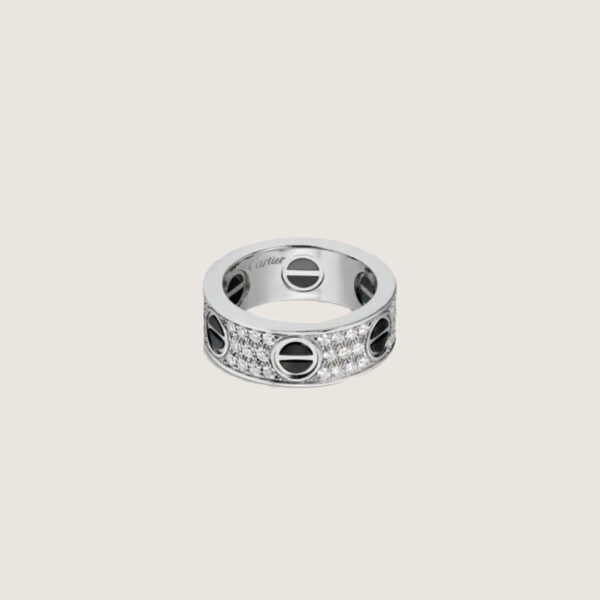 jz Cartier Love diamond-paved ceramic White gold