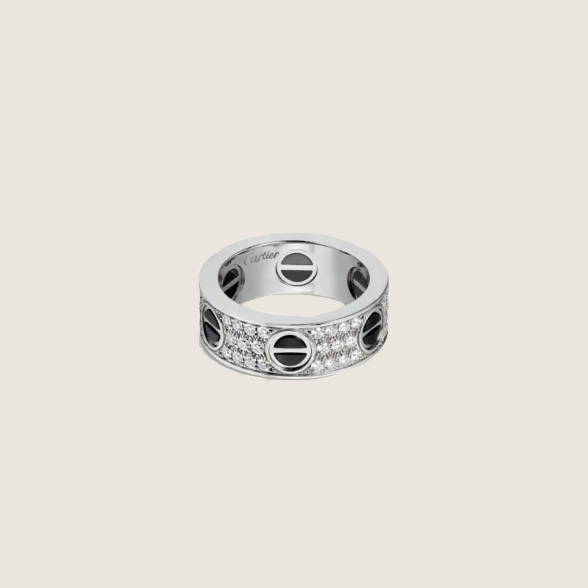 jz Cartier Love diamond-paved ceramic White gold