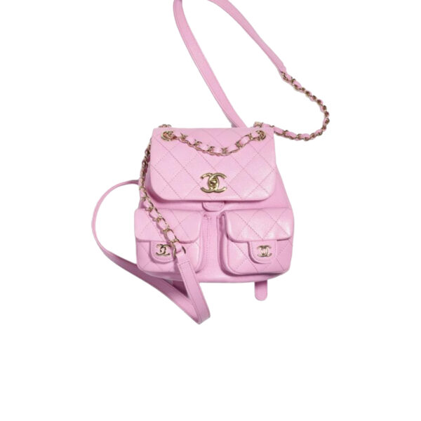 CHANEL Duma Drawstring Backpack Two Pokect Caviar