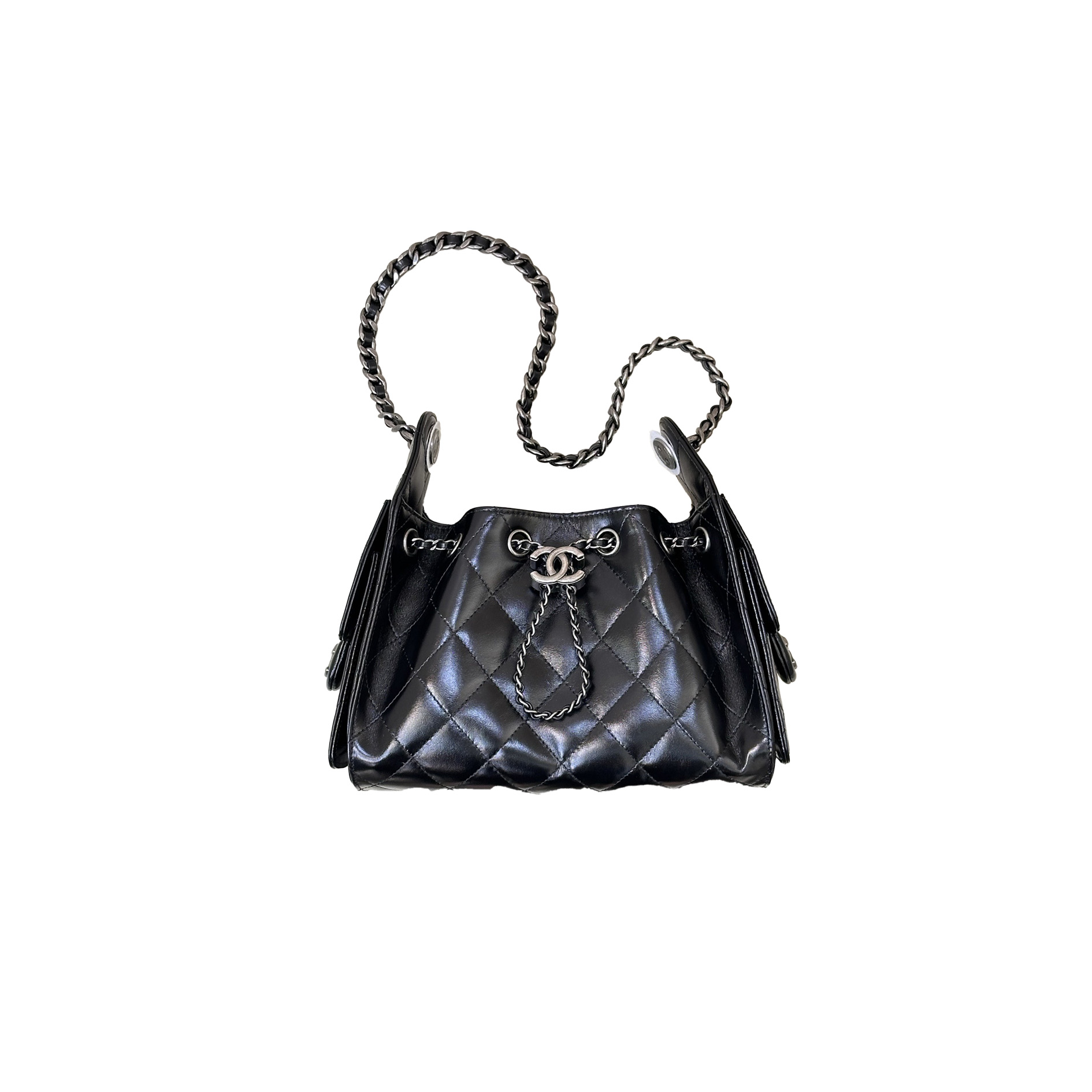 ncdicdw CHANEL 26C 25Bag Aged Calfskin In Black