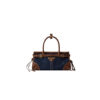 PRADA Blue/Coffee Bonnie small denim and leather handbag Nchuwgcwecw 100x100