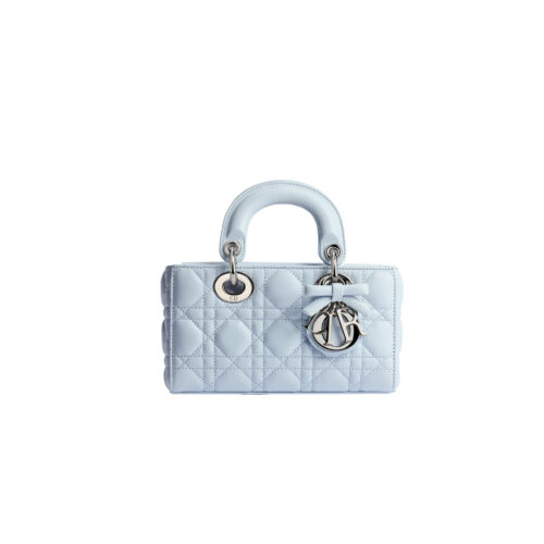 ncroecre Mini Lady D-Joy Bag Ice Blue Cannage Lambskin