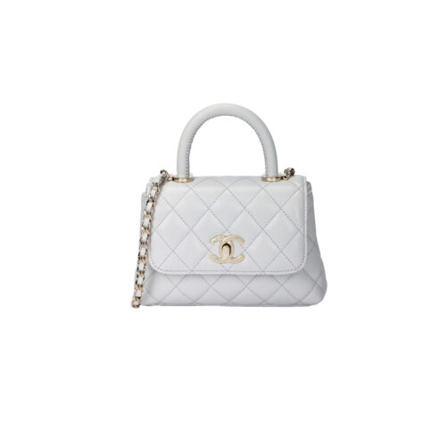 ncwocrcw CHANEL Mirco Cocohandle Grained Calfskin – Light Grey