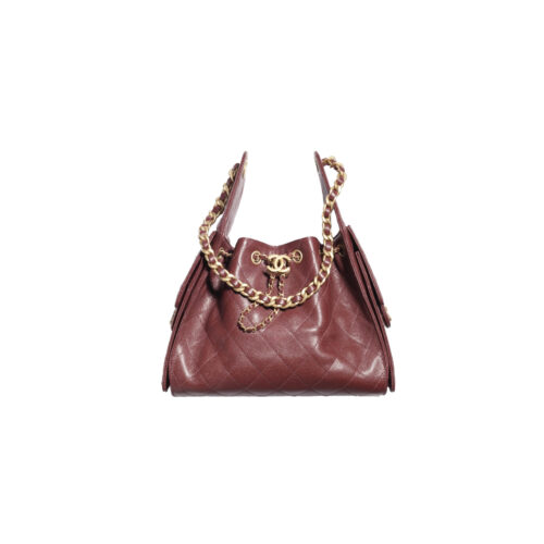 ndeiehfewc CHANEL 25C Hobo Bag Caviar leather In Burgundy