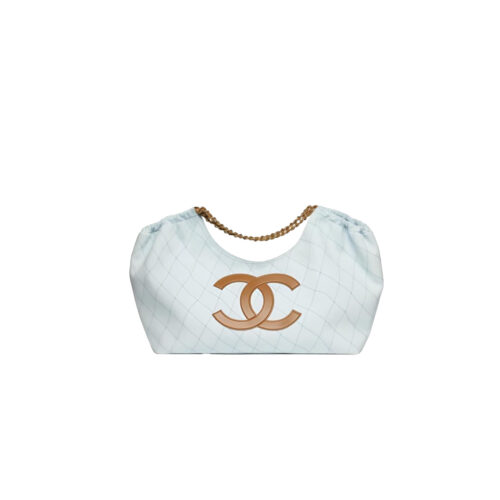 ndwoedew CHANEL Coco Beach Small Shopping Bag Blue Denim