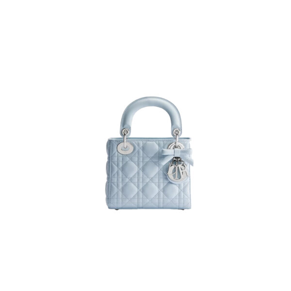 Mini Lady Dior Bag with Chain Two-Tone Blue Cannage Lambskin