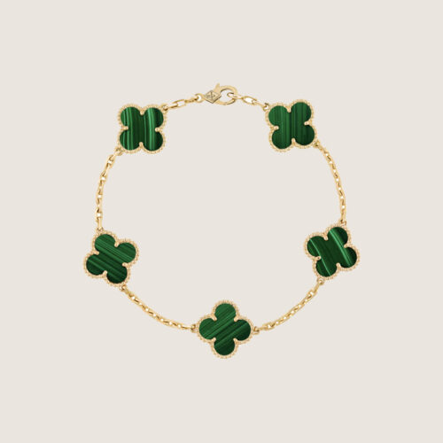 v-d-z-g-b VCA Vintage Alhambra pendant-Malachite