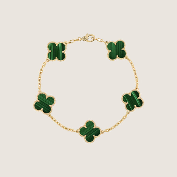 v-d-z-g-b VCA Vintage Alhambra pendant-Malachite