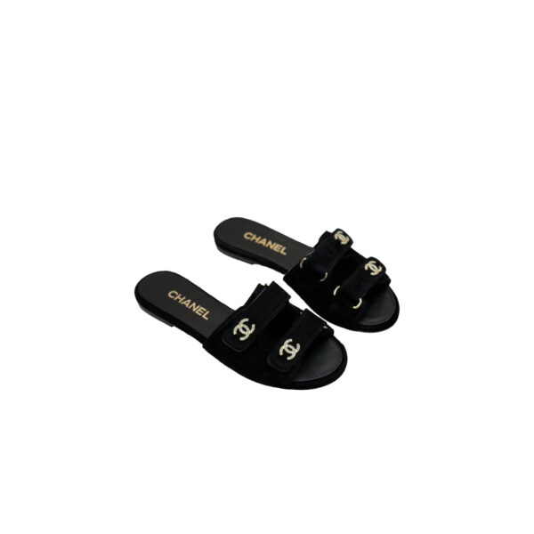 CHANEL Mules Suede Kidskin
