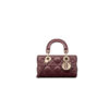 DIOR Small Lady D-Joy Bag Cannage Lambskin Burgundy Vjirvr 100x100