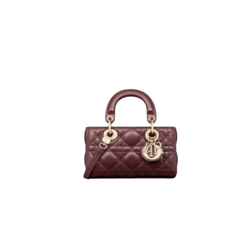 vjirvr DIOR Small Lady D-Joy Bag Cannage Lambskin Burgundy