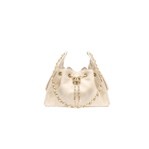 CHANEL 25 Hobo Bag Calfskin in Cream