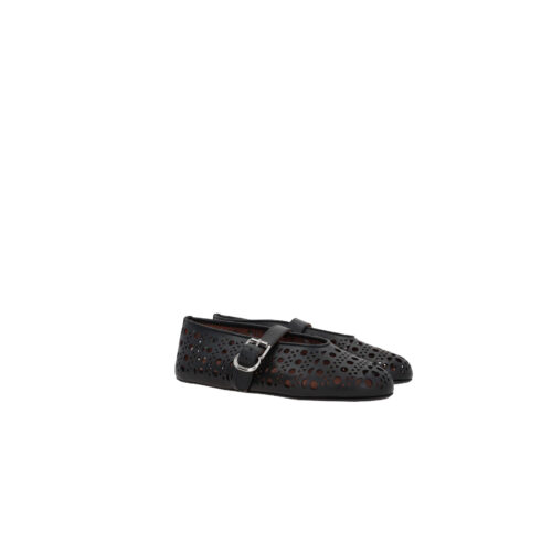 ALAÏA Vienne Lambskin Ballerina Flats