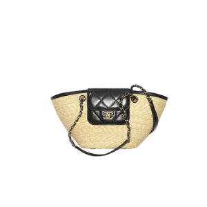 CHANEL Tote Braided Straw