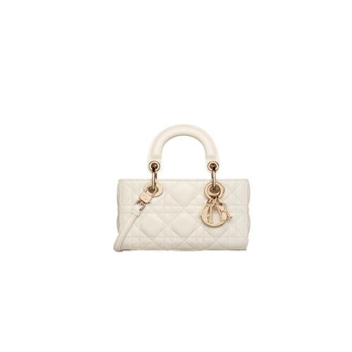 wecwwc DIOR Micro Lady D-Joy Bag Cannage Lambskin White