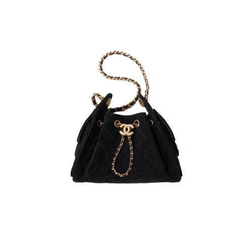 xl.chwcw_ CHANEL 25 Handbag Suede in black