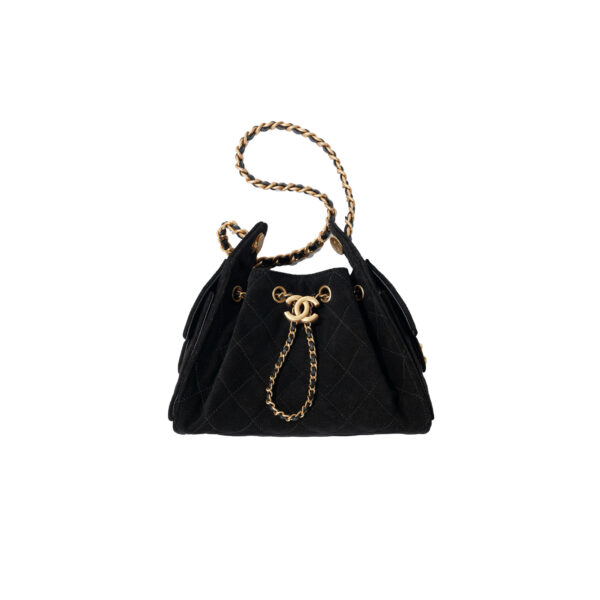 CHANEL 25 Handbag Suede in black