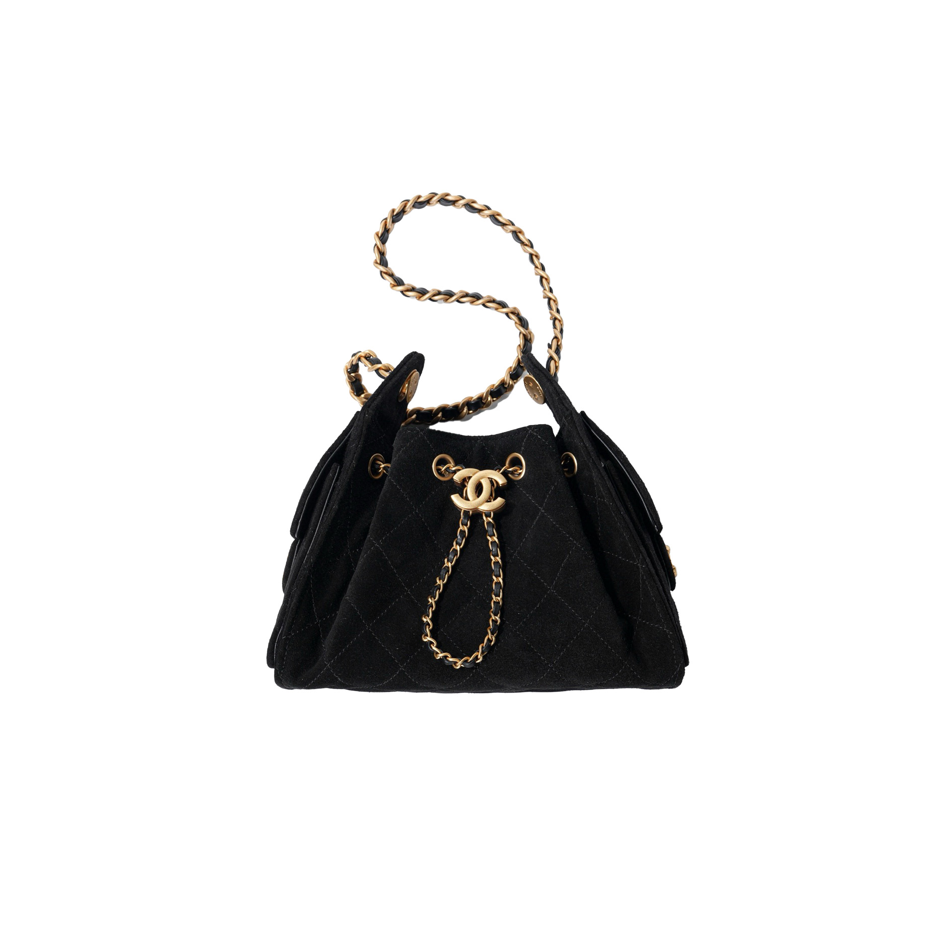xl.chwcw_ CHANEL 25 Hobo Bag Suede in black