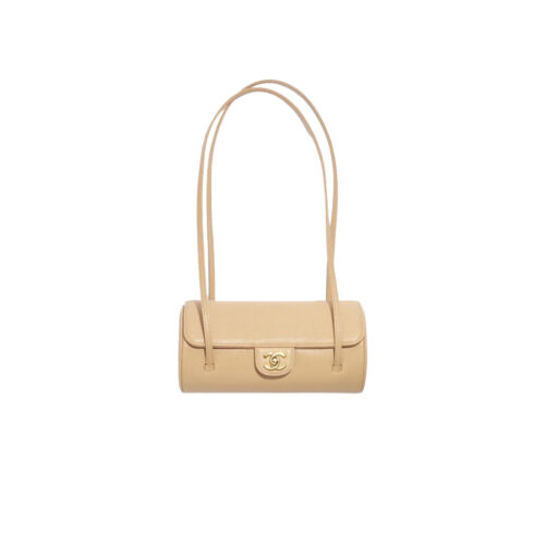 CHANEL Shiny Caviar Preppy Coco Small Bowling Bag