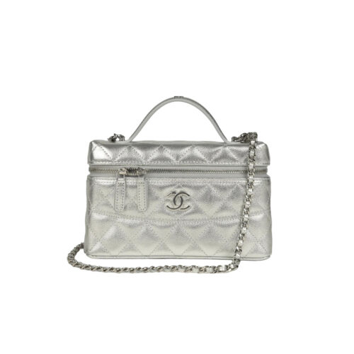 xnekuqed CHANEL 25P Vanity with chain – silver