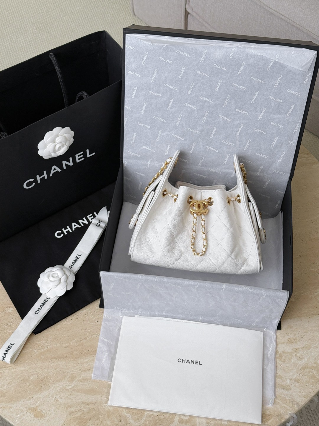 CHANEL 25Bag MINI In White IMG 0693
