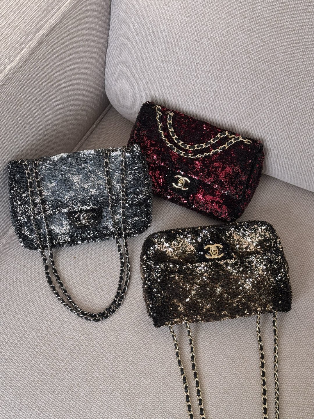 CHANEL Flag Bag Quilted Gradient Sequins & Ruthenium-Finish Metal IMG 1934