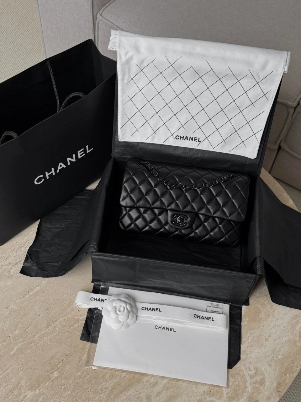 CHANEL So Black Medium Lambskin Flap Bag IMG 2166