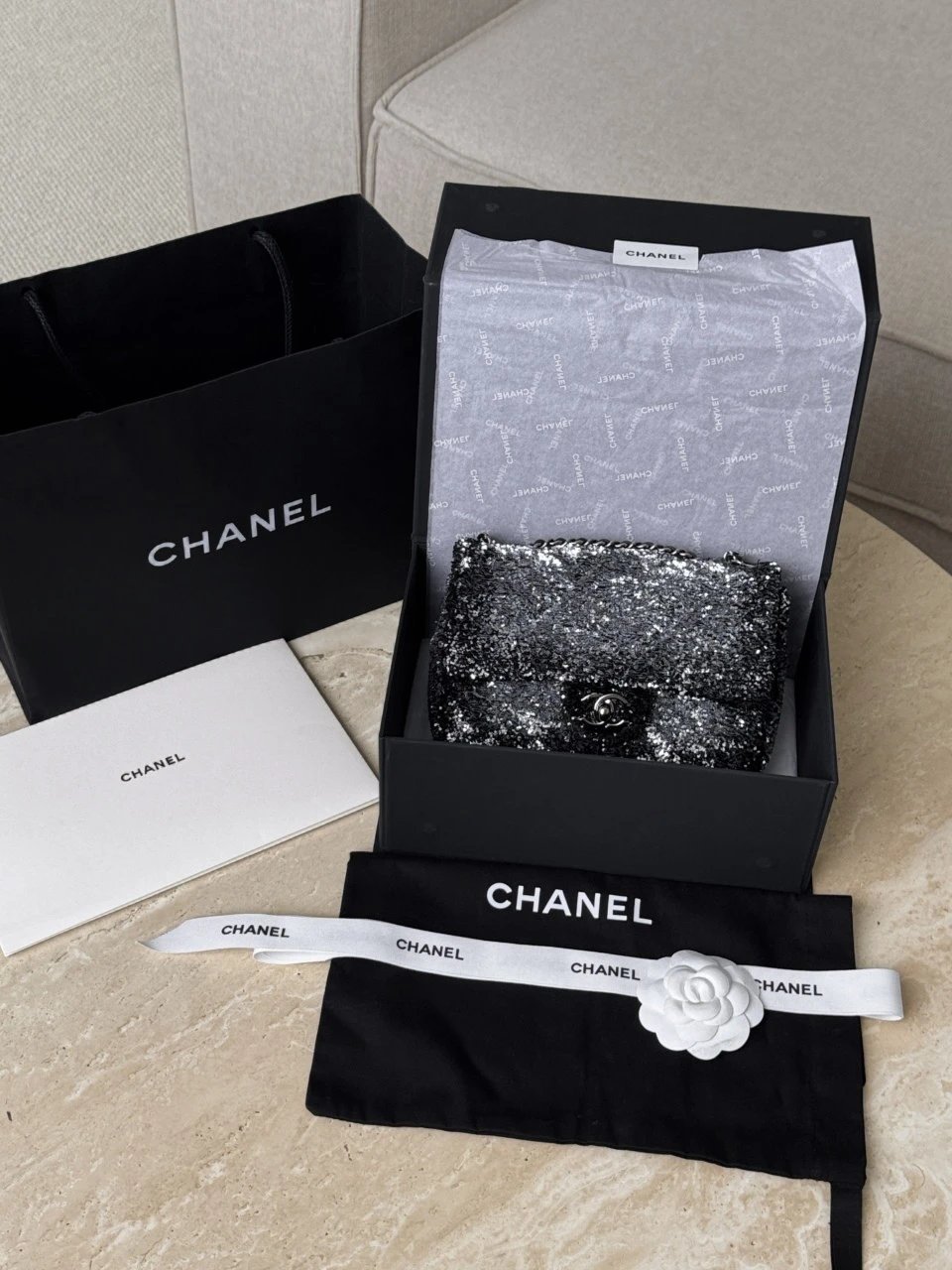 CHANEL Flag Bag Quilted Gradient Sequins & Ruthenium-Finish Metal IMG 2194