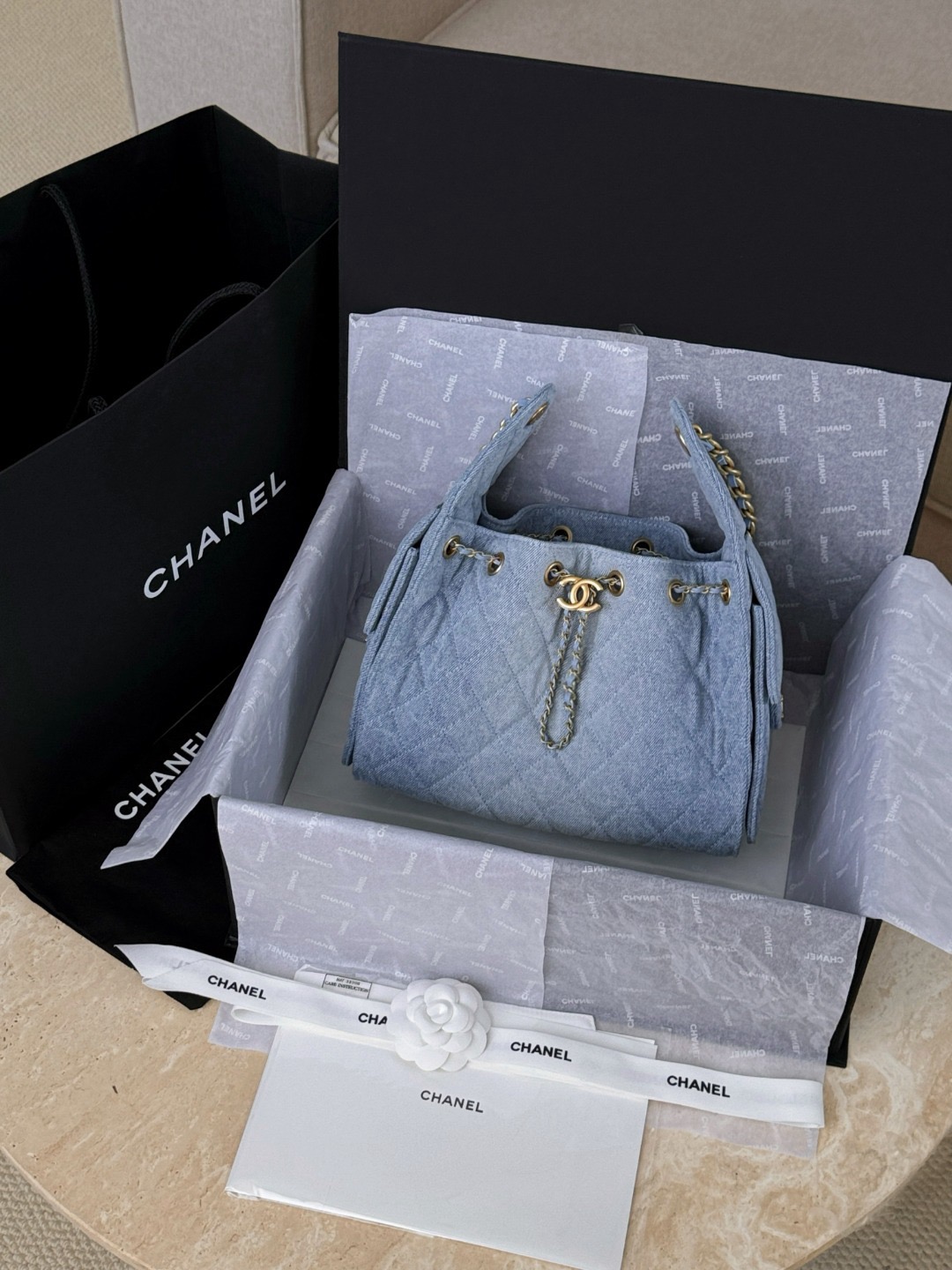 CHANEL 25C 25Bag Wash Denim Light Blue IMG 7077