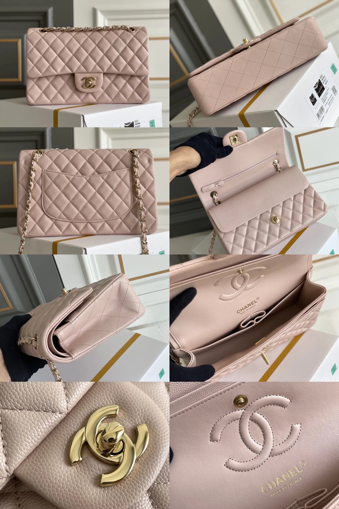 CHANEL Classique Flap Medium Handbag Caviar Leather Picsew 20250411195753