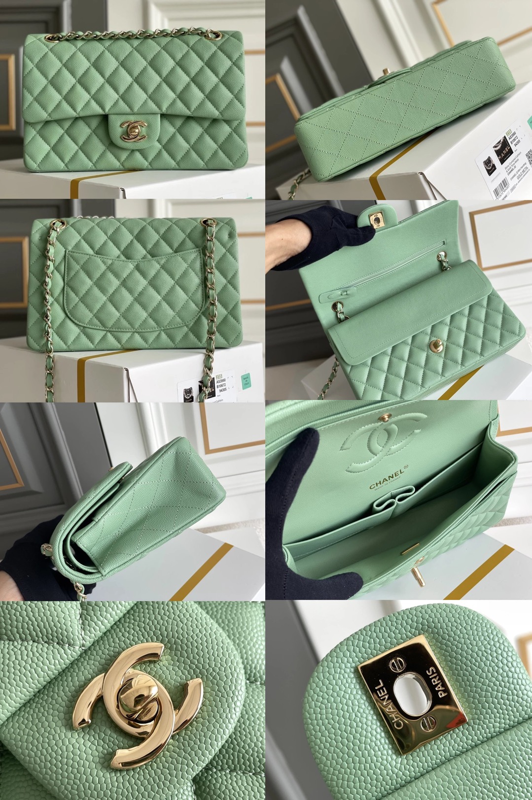 CHANEL Classique Flap Medium Handbag Caviar Leather Picsew 20250411202616
