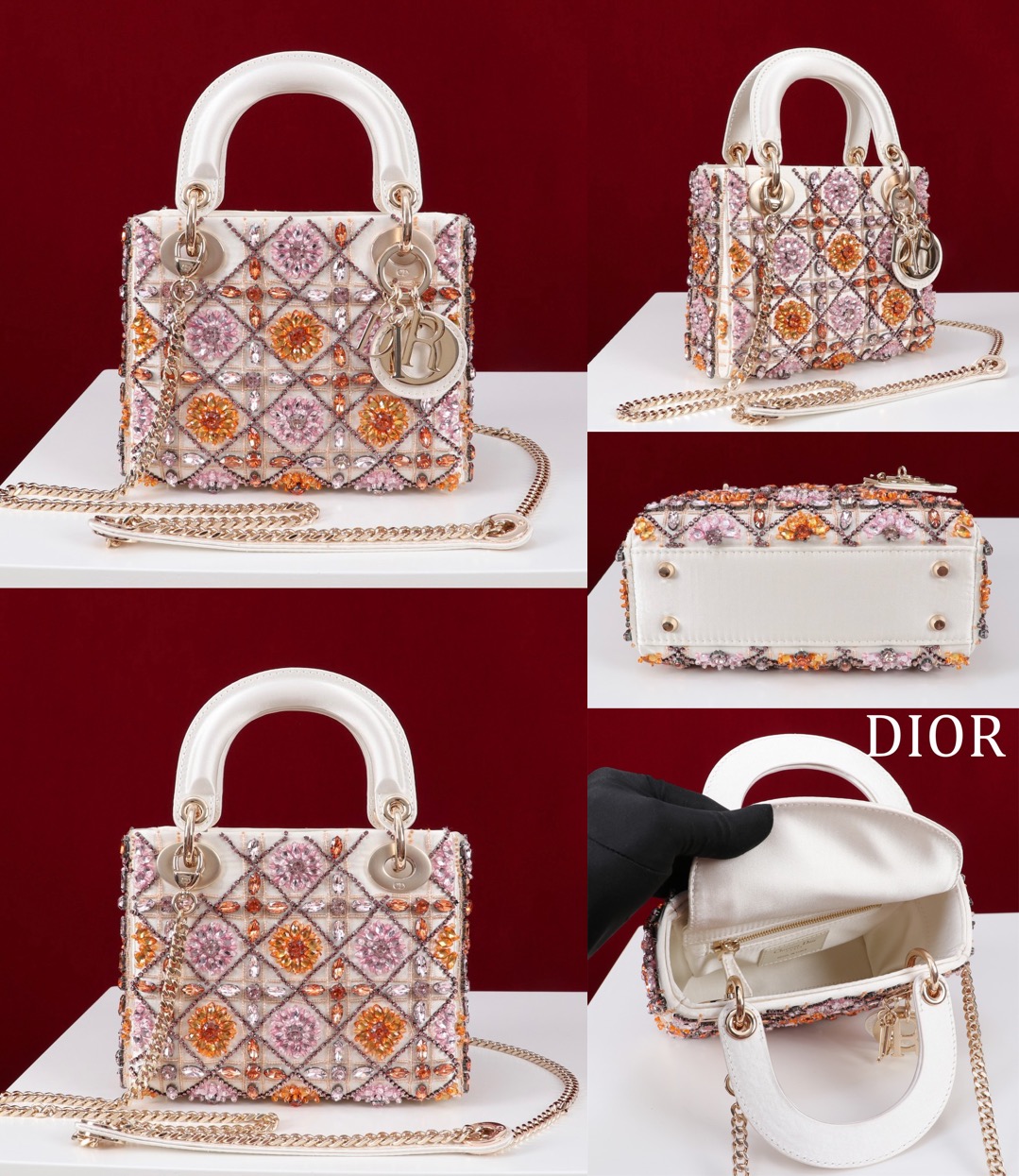 DIOR lady dior-tas Flower Cannages Calfskin Picsew 20250421154412